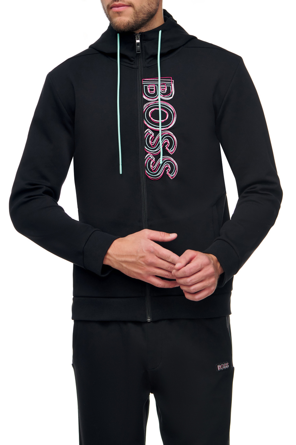 Мужской BOSS Толстовка с капюшоном и логотипом (цвет ), артикул 50471880 | Фото 1