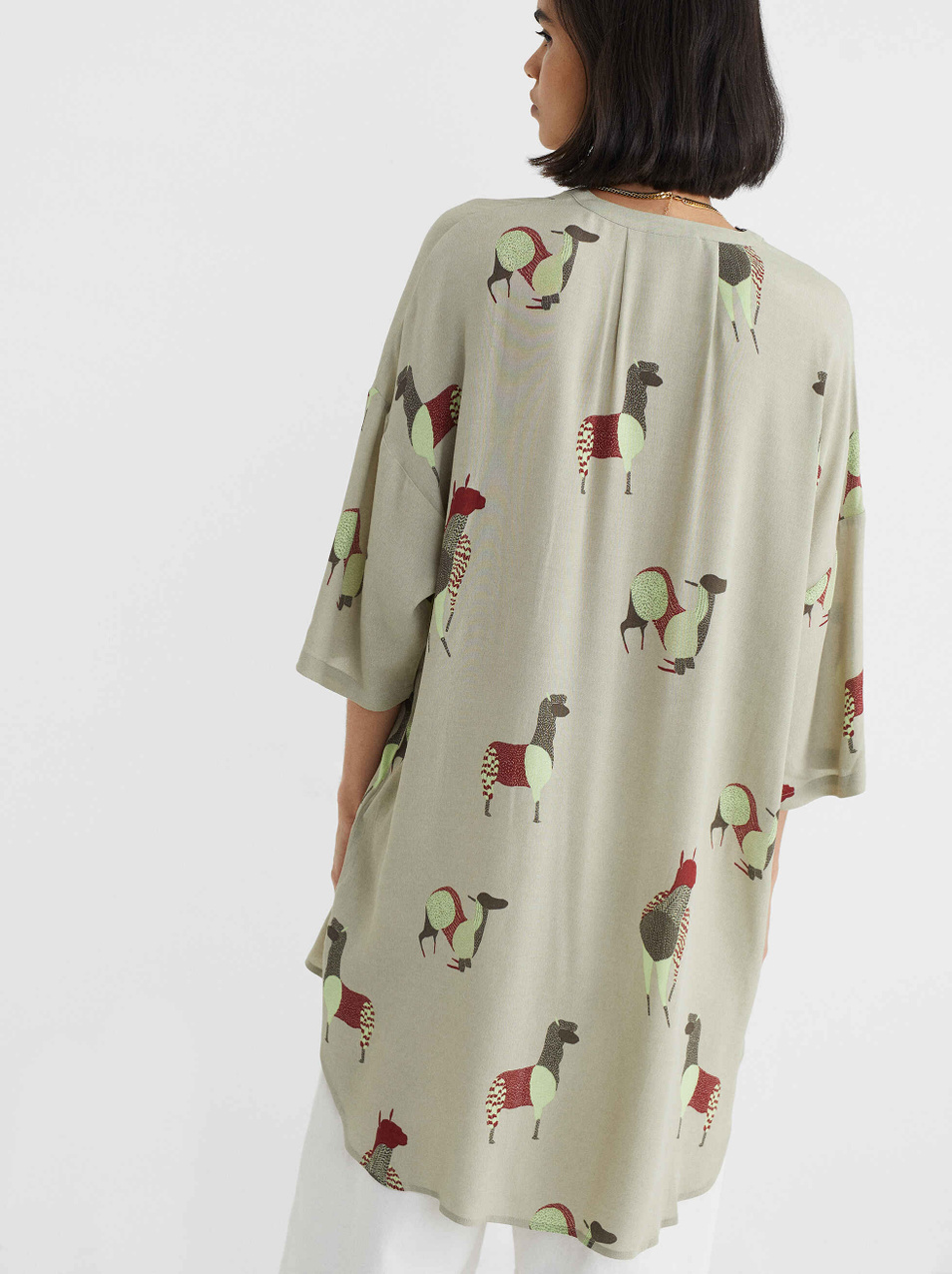 Parfois Платье-рубашка с принтом ламы (цвет ), артикул 179948 | Фото 5