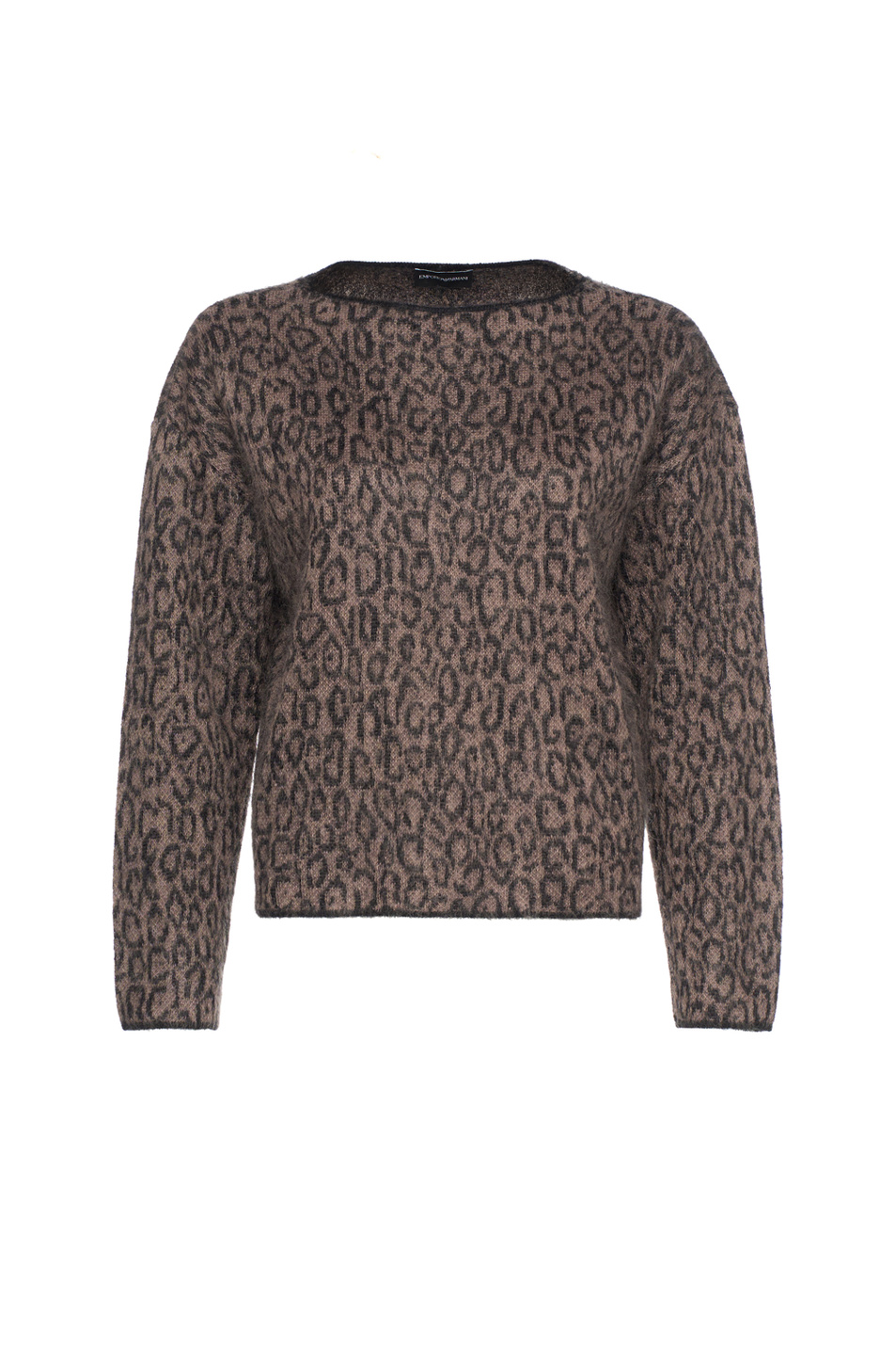 Джемпер с леопардовым принтом|Основной цвет:Коричневый Женский Emporio Armani Джемпер с леопардовым принтом (цвет ), артикул EW002668-AF20411 | Фото 1