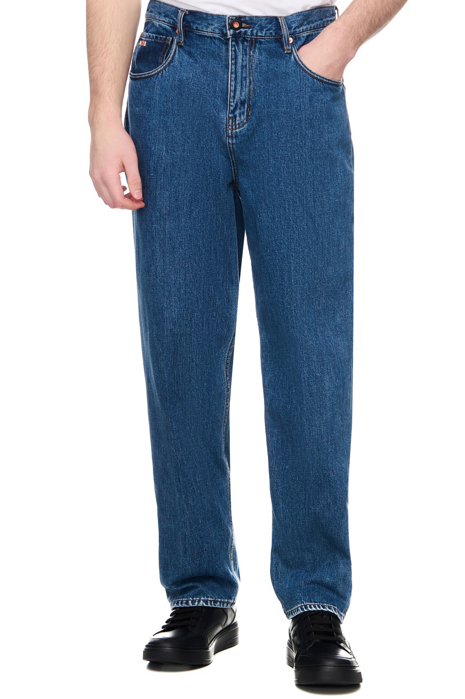 Мужской Emporio Armani Джинсы из смесового хлопка (цвет ), артикул 3R1J73-1DPWZ | Фото 1