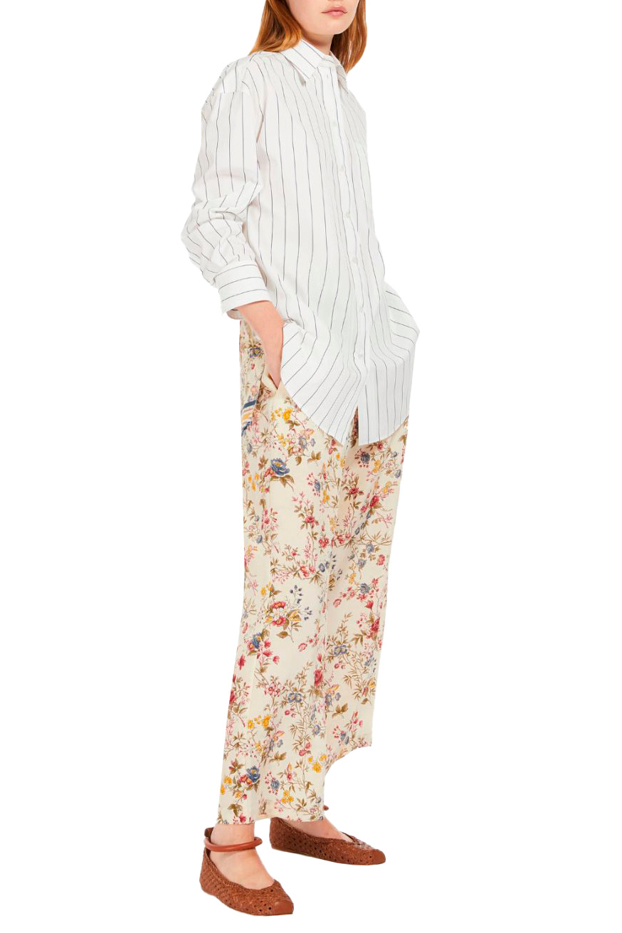 Женский Weekend Max Mara Рубашка COROLLA из хлопка и шелка с принтом (цвет ), артикул 2415191032 | Фото 2