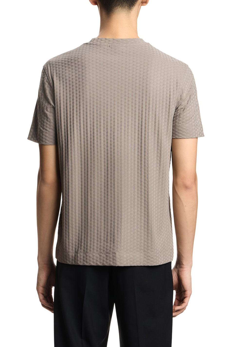 Футболка из хлопка|Основной цвет:Бежевый Мужской Emporio Armani Футболка из хлопка (цвет ), артикул EM001289-AF10762 | Фото 4