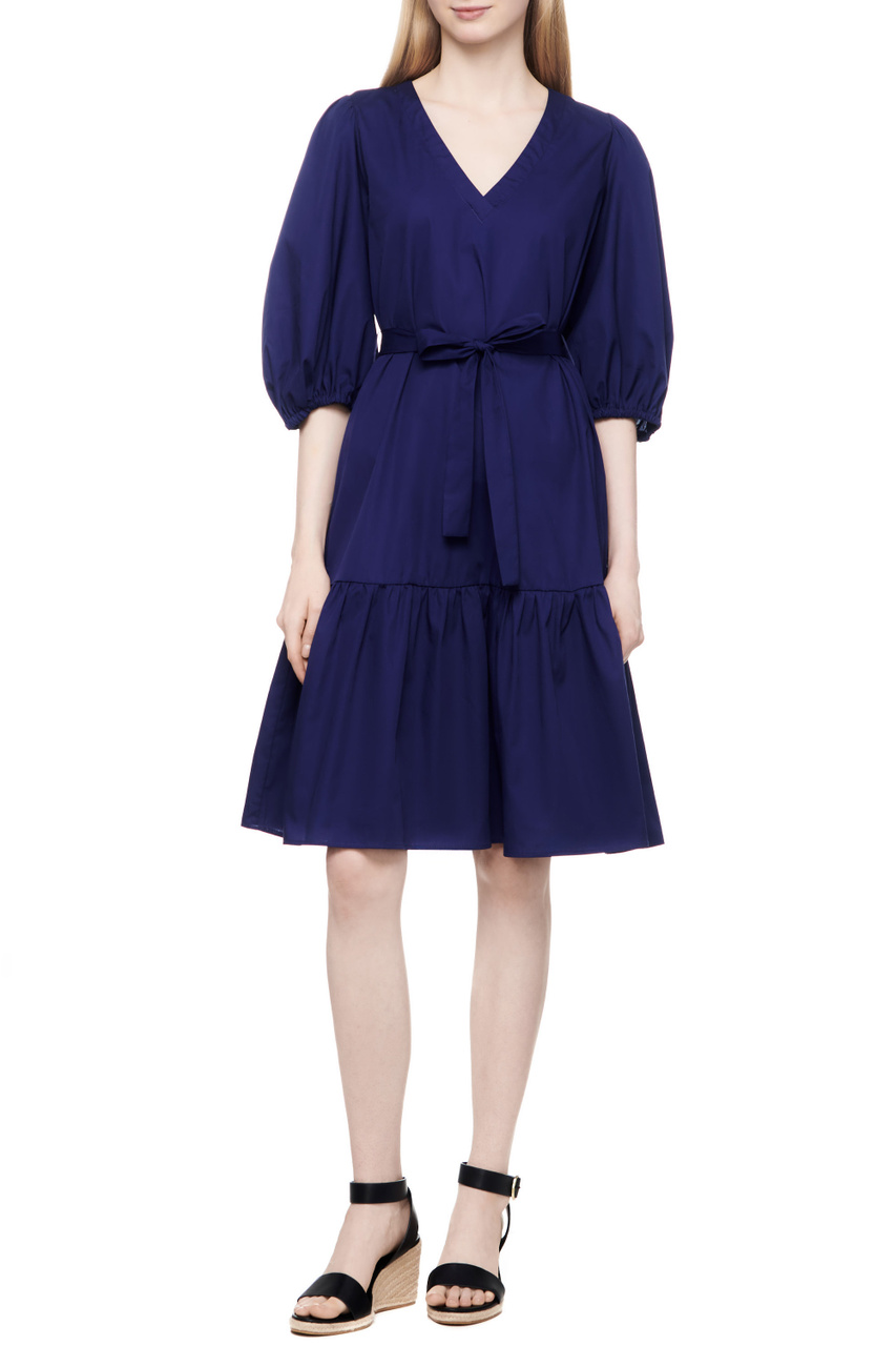Платье OCRA из натурального хлопка|Основной цвет:Синий|Артикул:2415221492 | Фото 1