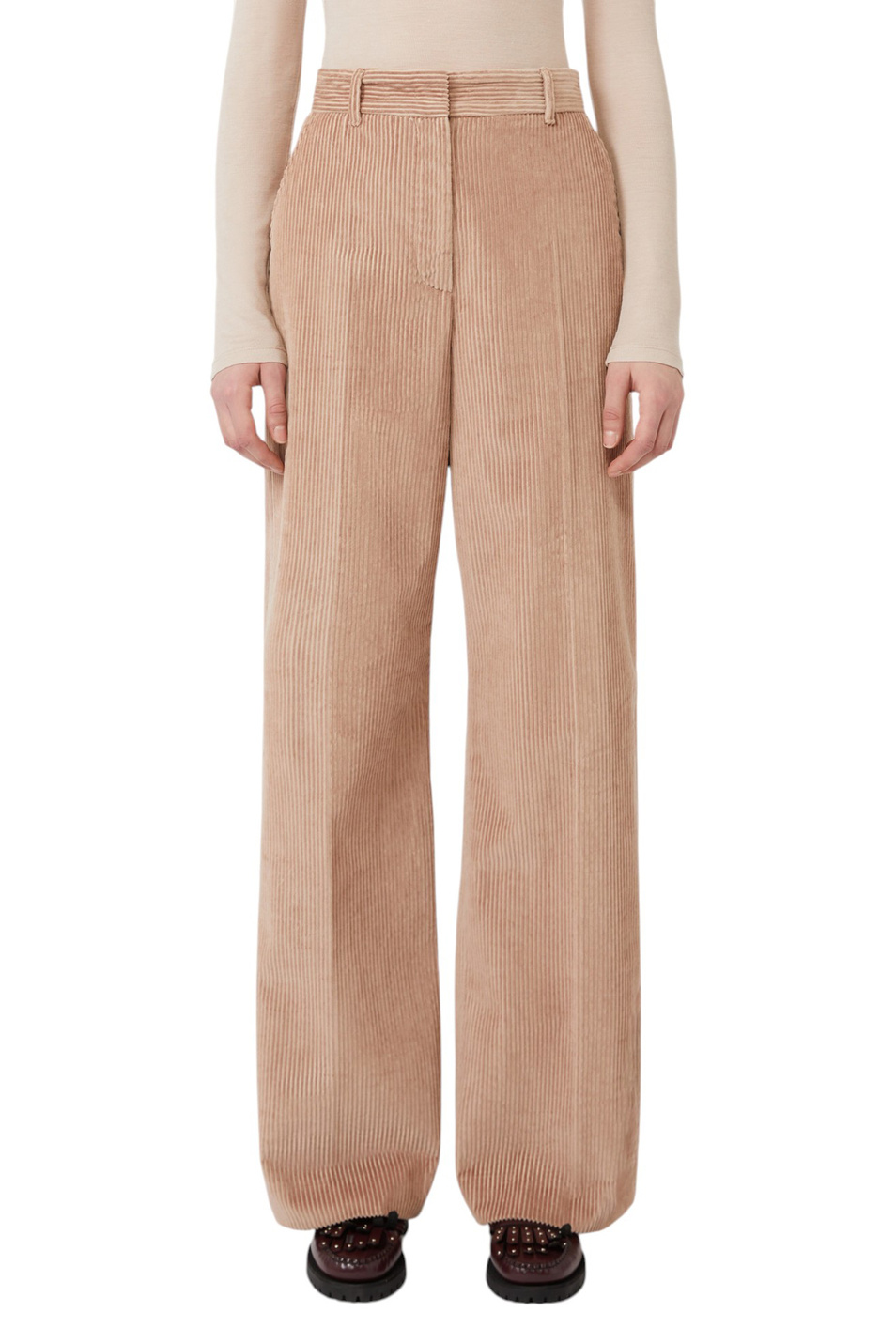 Брюки TANIA штроксовые|Основной цвет:Бежевый Женский Weekend Max Mara Брюки TANIA штроксовые (цвет ), артикул 2525136092 | Фото 4