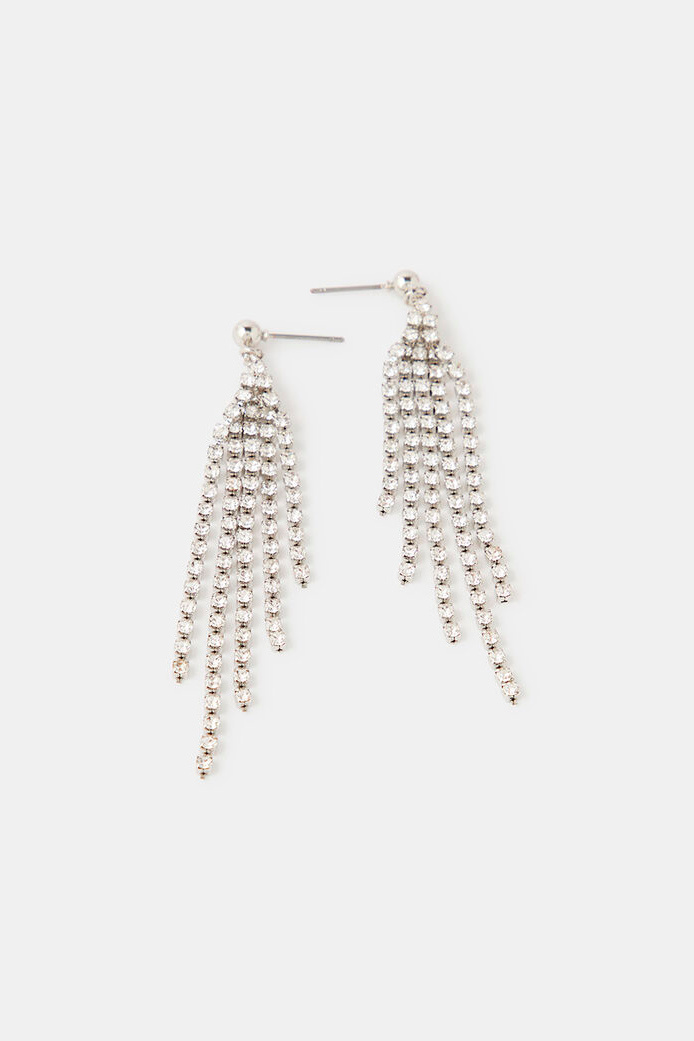 Женский Accessorize Серьги-цепочки со стразами (цвет ), артикул 181793 | Фото 1