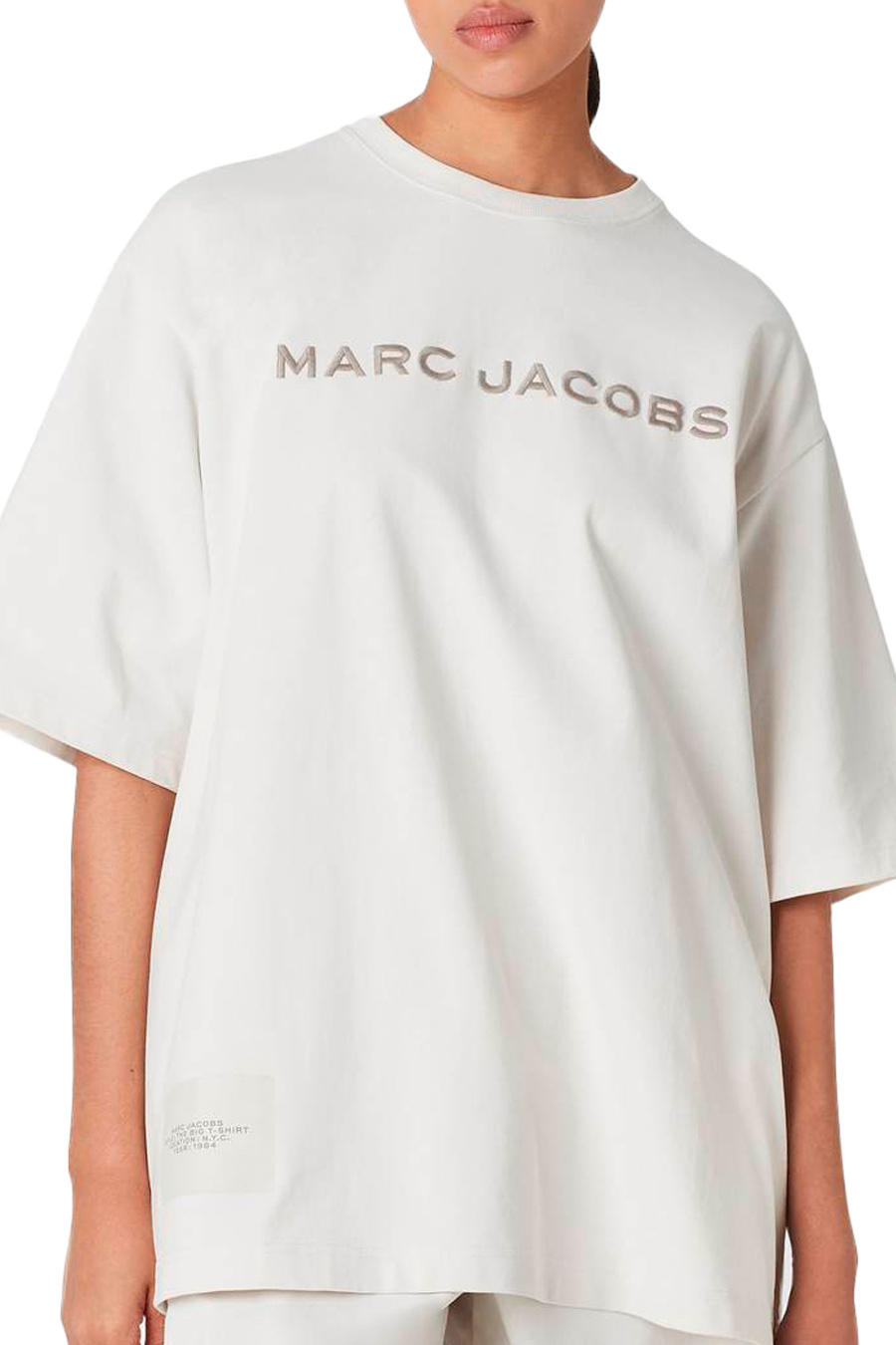 Женский Marc Jacobs Футболка из натурального хлопка с вышитым логотипом (цвет ), артикул C602C06PF21 | Фото 3