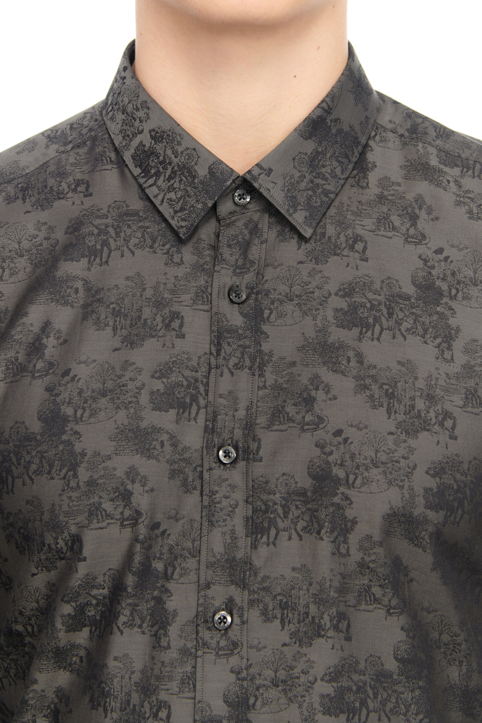 Мужской HUGO Рубашка из натурального хлопка с принтом (цвет ), артикул 50500990 | Фото 5