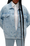 HUGO Джинсовая куртка с вышивкой ( цвет), артикул 50474023 | Фото 3