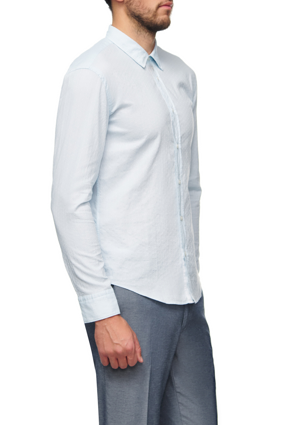 Мужской BOSS Рубашка из натурального хлопка с узором (цвет ), артикул 50473631 | Фото 3
