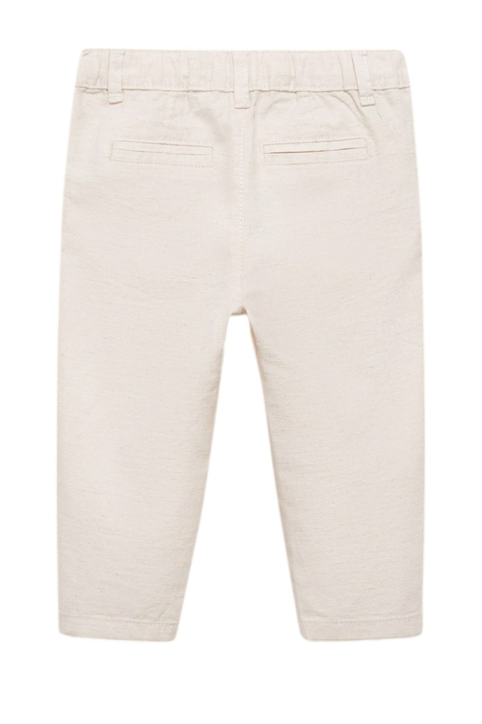 Малышам мальчикам Mango Kids Брюки NICOB из хлопка и льна (цвет ), артикул 87024405 | Фото 2