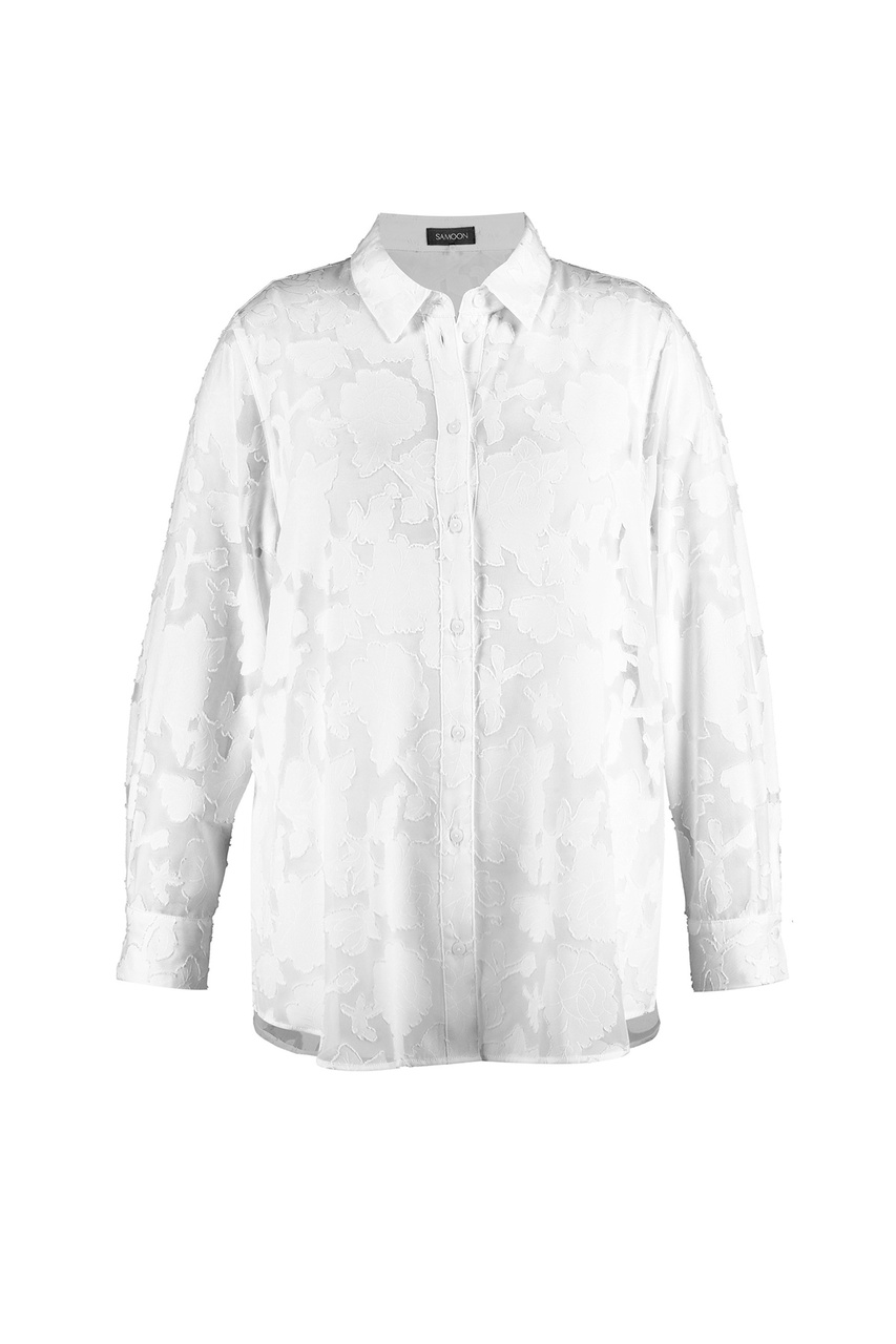 Блузка свободного кроя|Основной цвет:Белый|Артикул:460013-21015 | Фото 1