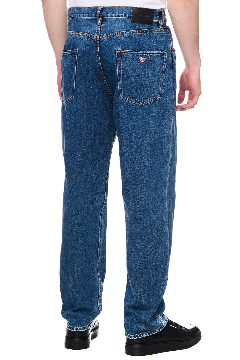Мужской Emporio Armani Джинсы из смесового хлопка (цвет ), артикул 3R1J73-1DPWZ | Фото 4