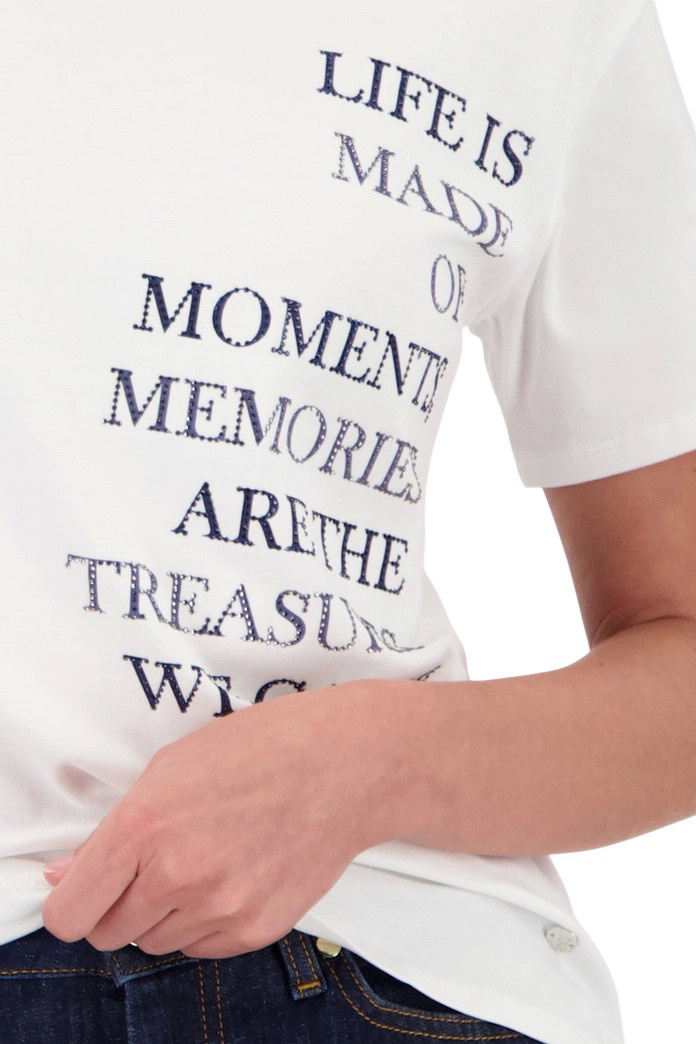 Женский Monari Футболка из хлопка с принтом (цвет ), артикул 410206 | Фото 5