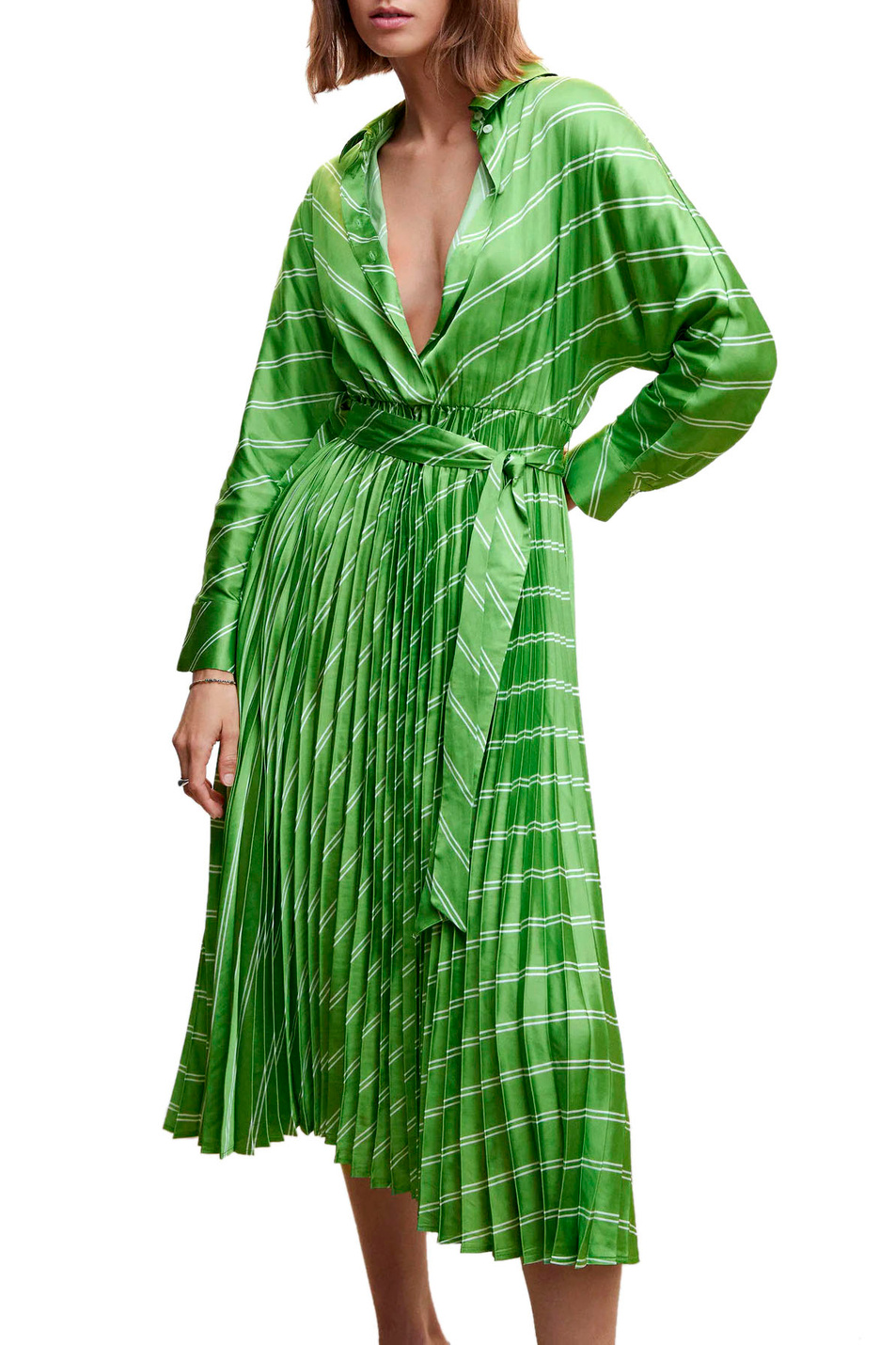 Женский Mango Платье-рубашка GALO в полоску (цвет ), артикул 47095851 | Фото 3