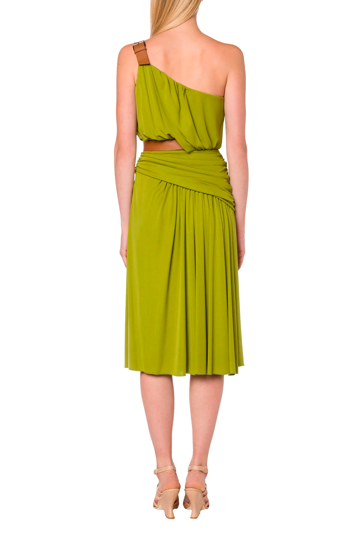 Alberta Ferretti женское платье с асимметричным кроем зеленый цвет ...