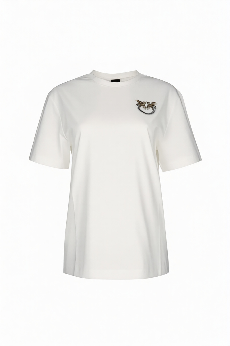 Женский Pinko Футболка из хлопка с принтом (цвет ), артикул 105526A33F | Фото 1