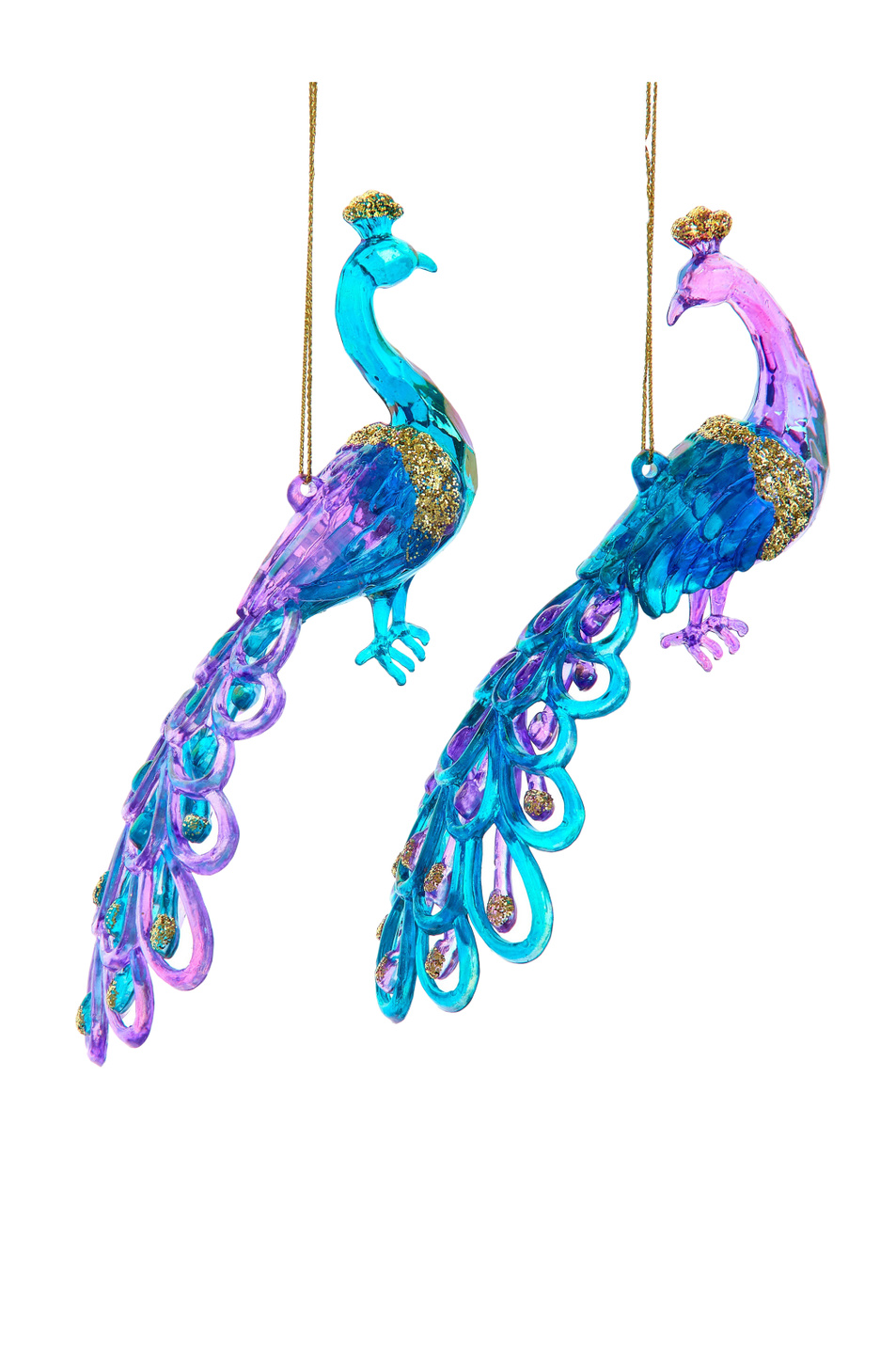 Не имеет пола Kurt S.Adler Елочная игрушка "Радужный павлин", 8,9 см, в ассортименте (цвет ), артикул T3462 | Фото 1