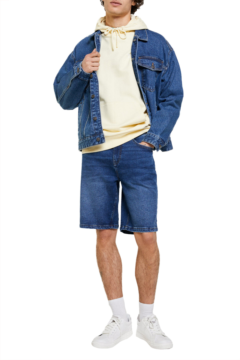 Мужской Springfield Джинсовые шорты из эластичного хлопка (цвет ), артикул 0013466 | Фото 2