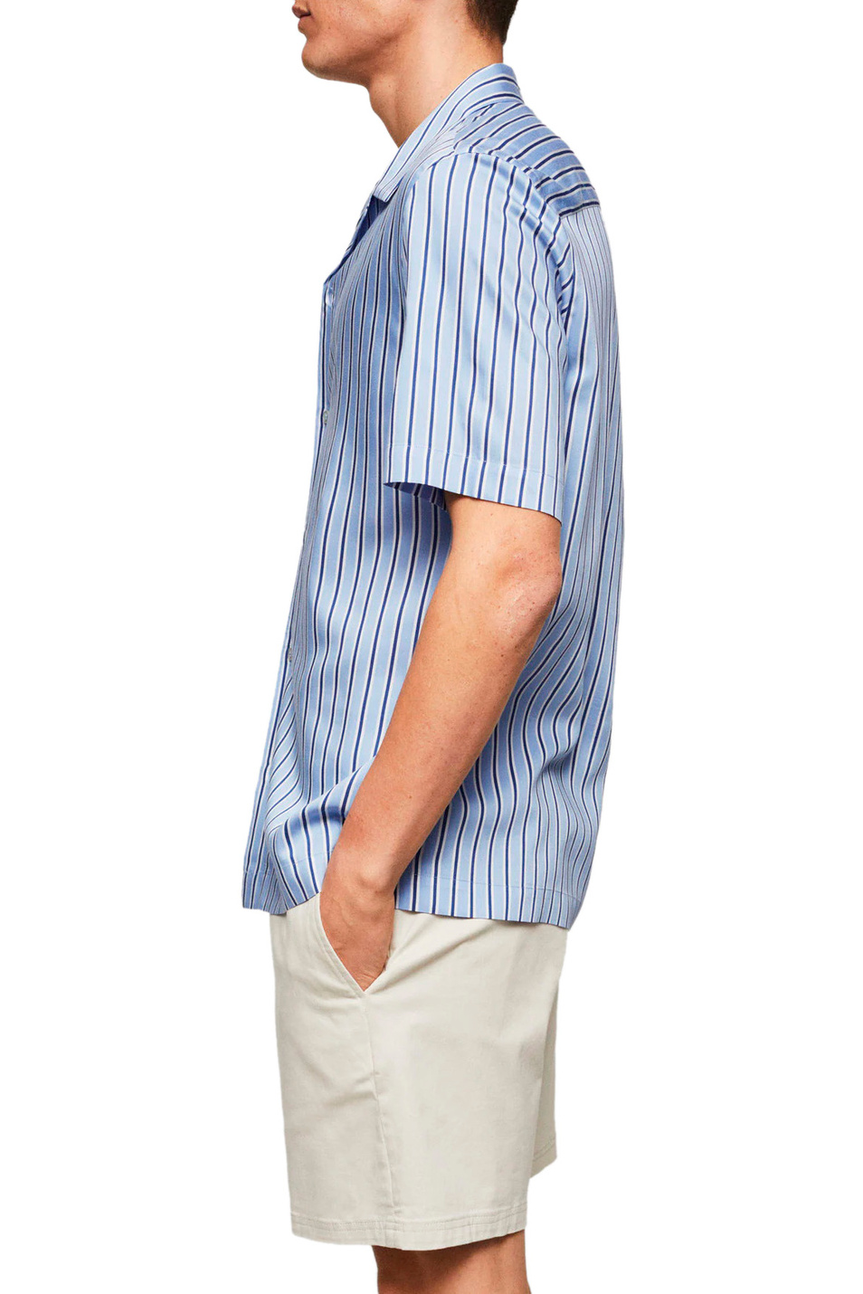 Мужской Mango Man Рубашка BENALUP прямого кроя в полоску (цвет ), артикул 47055911 | Фото 4
