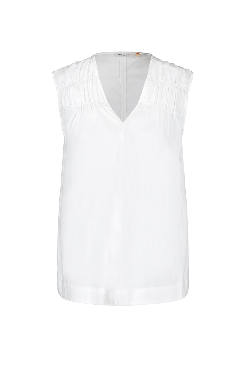 Блузка из натурального хлопка|Основной цвет:Белый|Артикул:360030-31526 | Фото 1