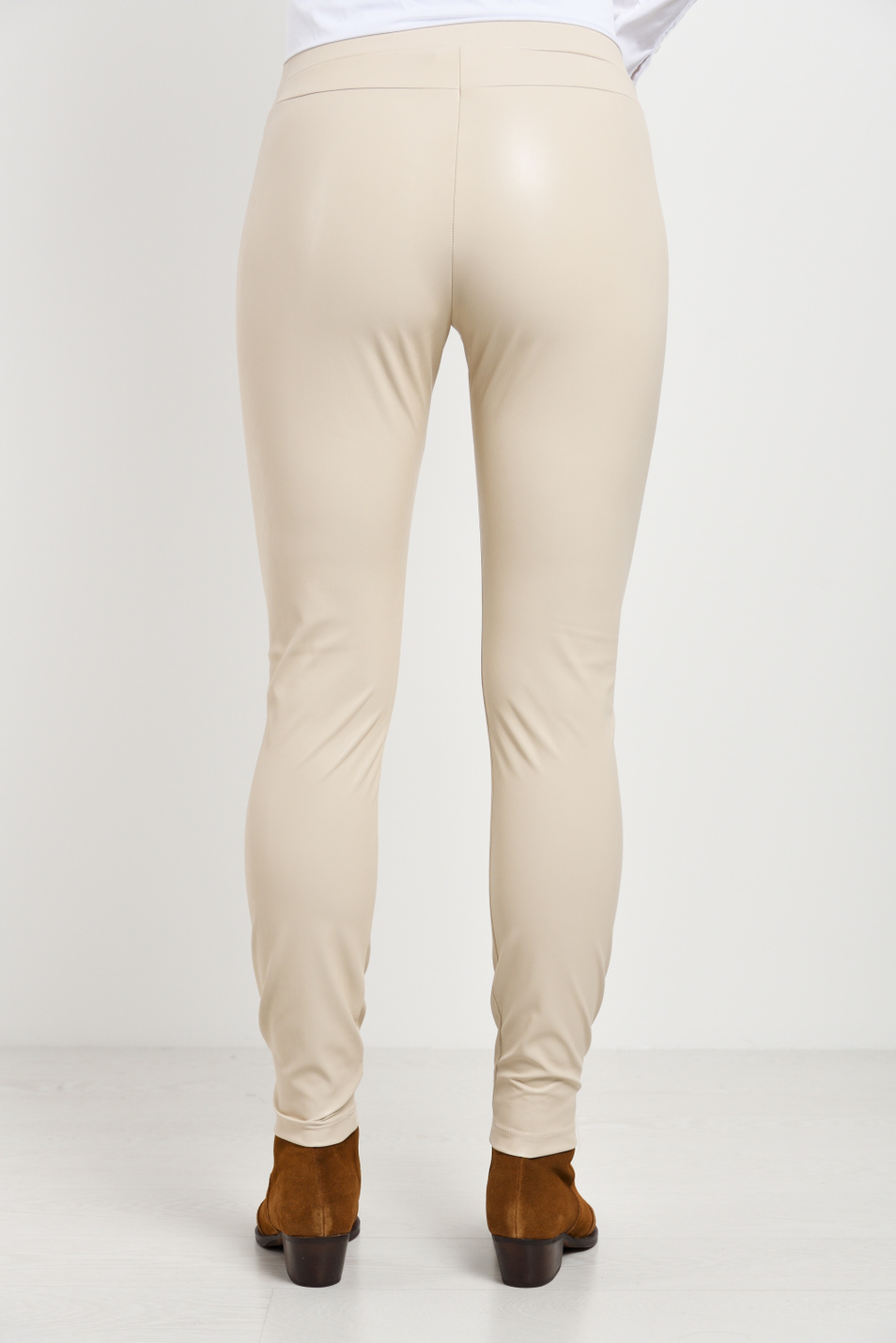 Max Mara Обтягивающие зауженные брюки из экокожи RANGHI (цвет ), артикул 37860306 | Фото 3