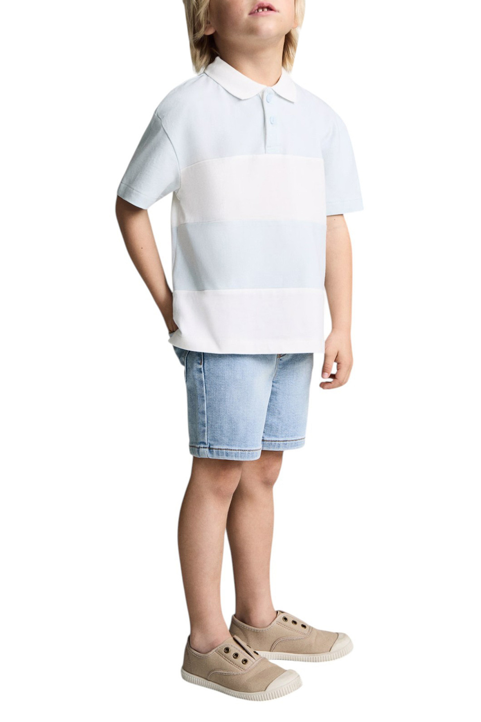 Мальчикам Mango Kids Поло PETERB в полоску (цвет ), артикул 87076350 | Фото 3