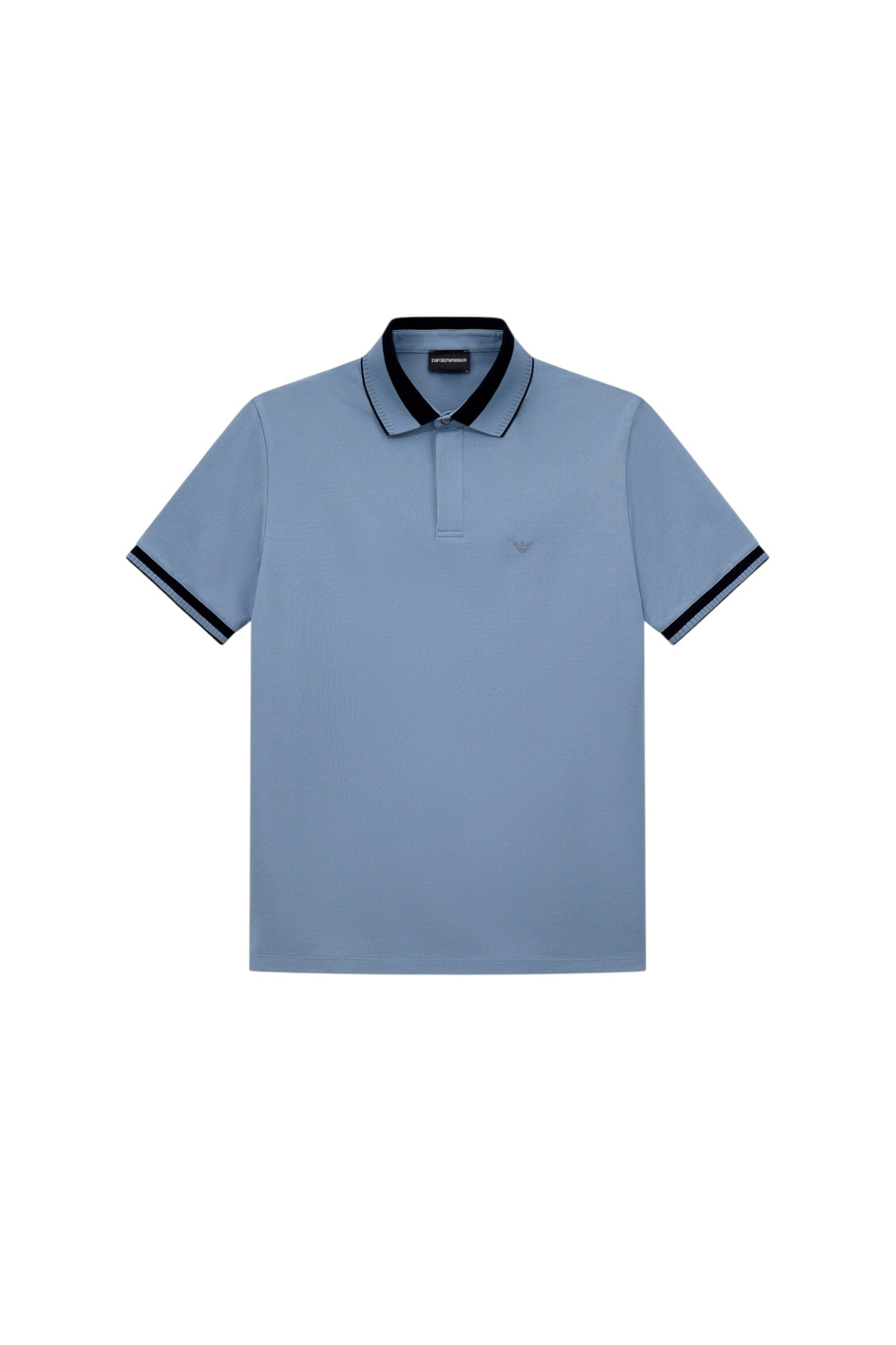 Мужской Emporio Armani Поло из хлопка с контрастными деталями (цвет ), артикул EM006625-AF12955 | Фото 1