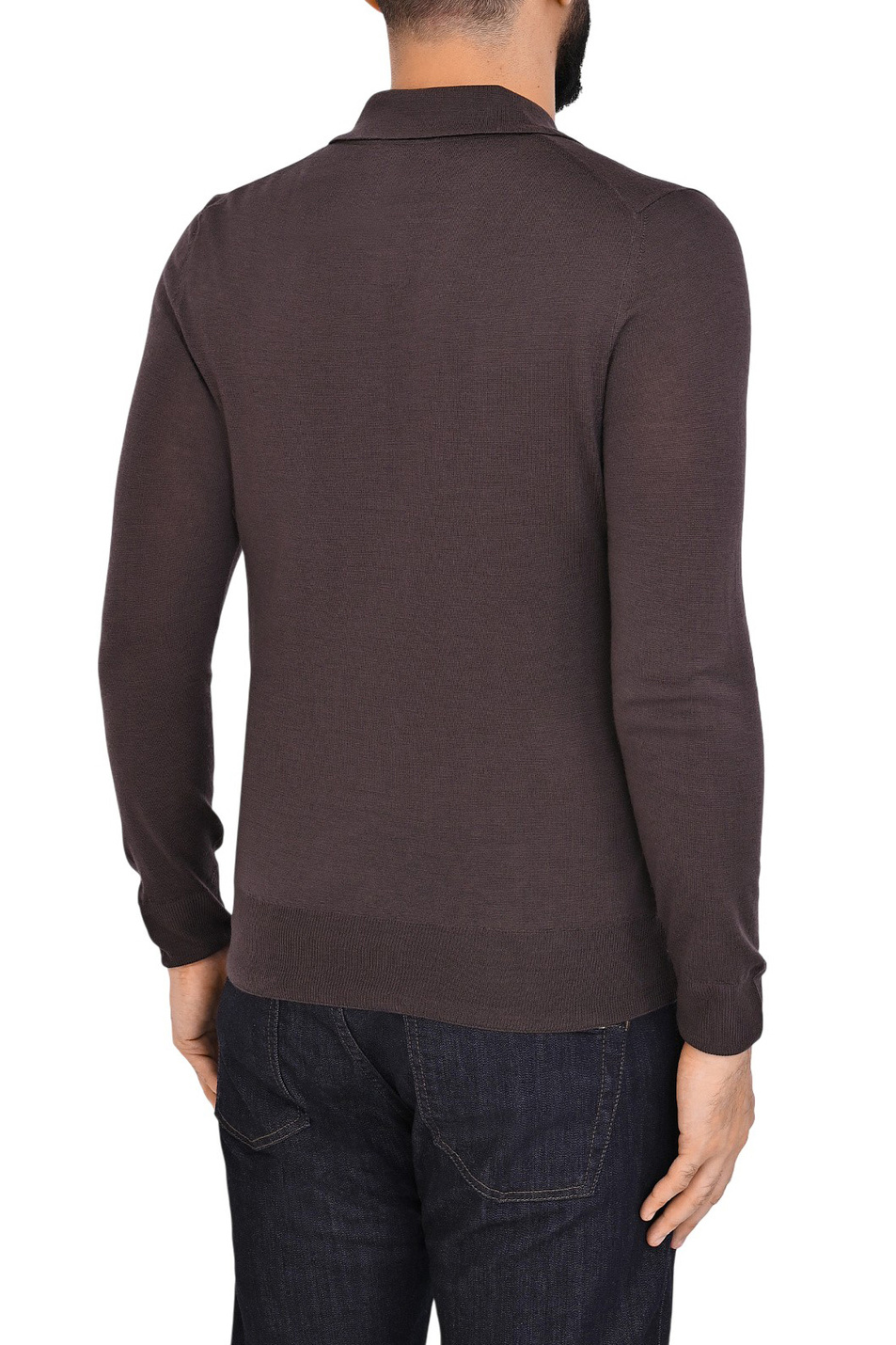 Мужской Canali Джемпер поло однотонный (цвет ), артикул C0572MK01149 | Фото 4