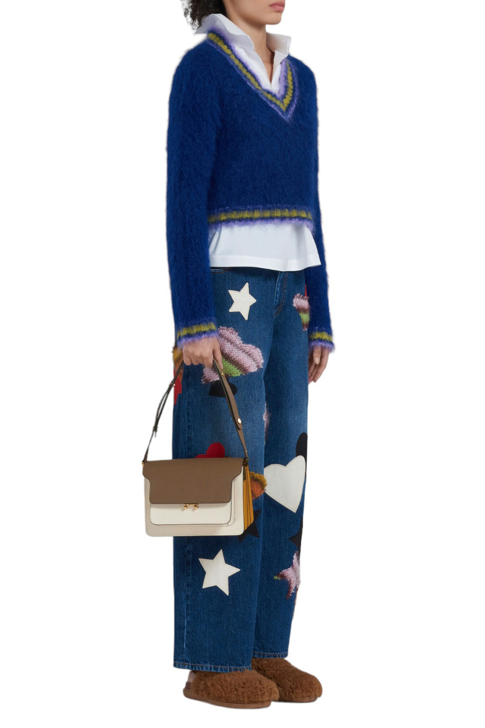 Женский Marni Пуловер с контрастной вставкой (цвет ), артикул CVMD0108Q0-UFU108 | Фото 2