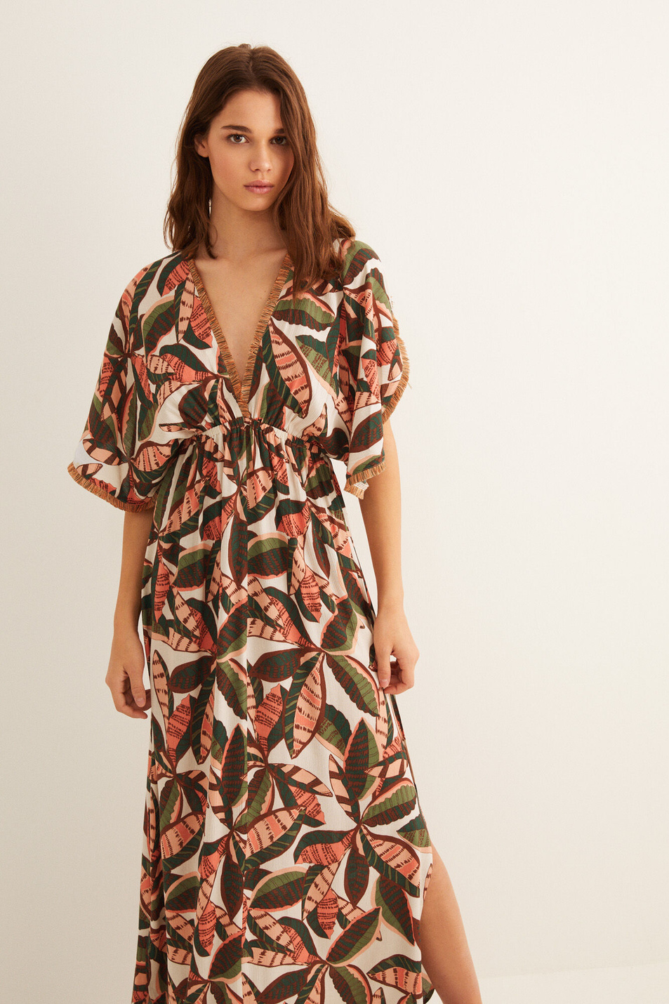 Women'secret Длинное платье с принтом «Листья» (цвет ), артикул 5547636 | Фото 4