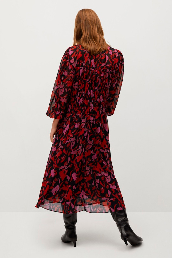 Женский Mango Платье FLORALIS с цветочным принтом (цвет ), артикул 77047639 | Фото 3