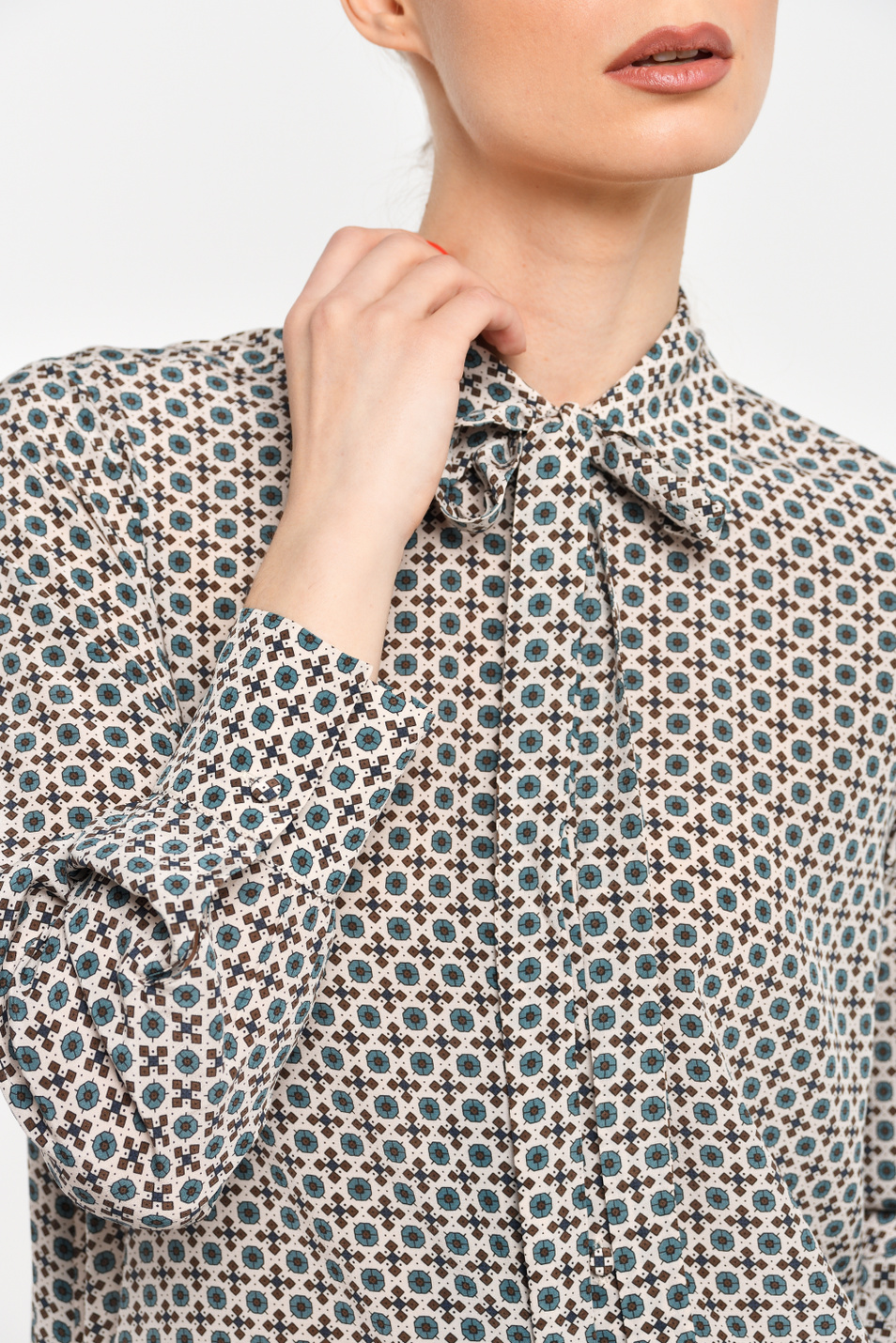 Weekend Max Mara Рубашка удлиненная из натурального шелка OKRA (цвет ), артикул 51960109 | Фото 5