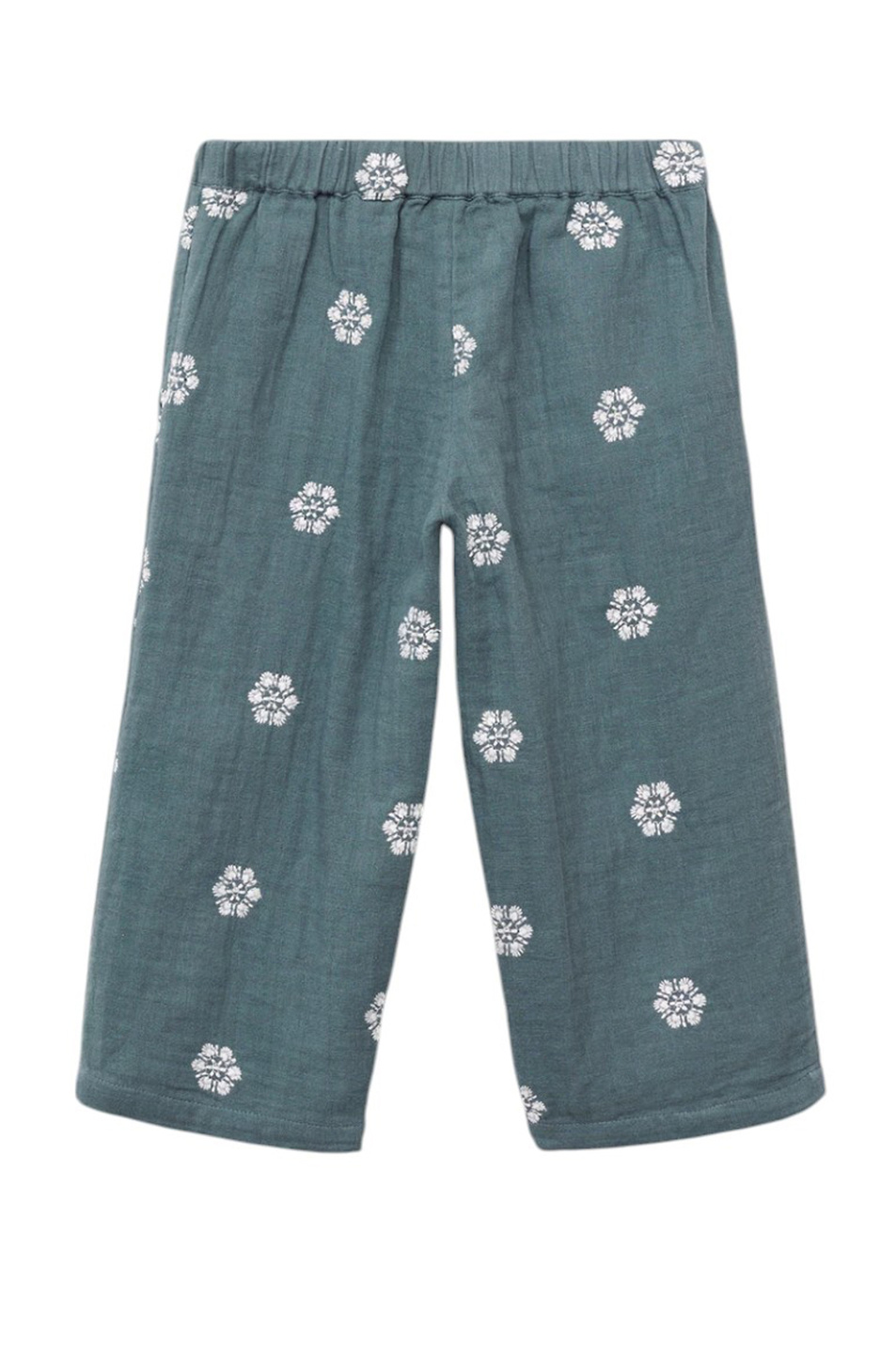 Малышкам девочкам Mango Kids Брюки LAGOONP из хлопка (цвет ), артикул 87090635 | Фото 2