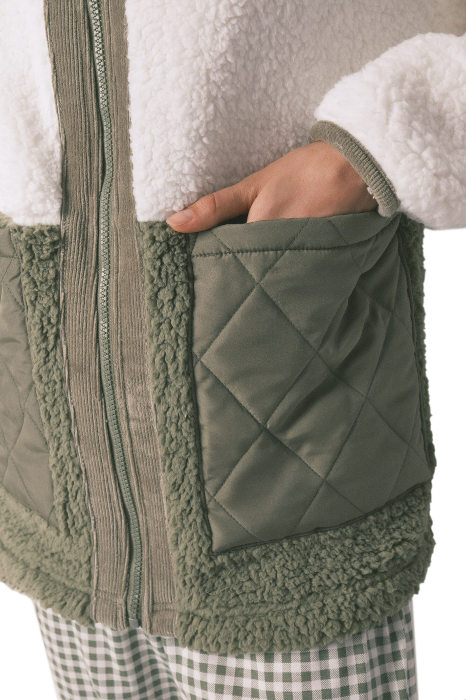 Толстовка на молнии|Основной цвет:Хаки Женский Women'secret Толстовка на молнии (цвет ), артикул 4412195 | Фото 5