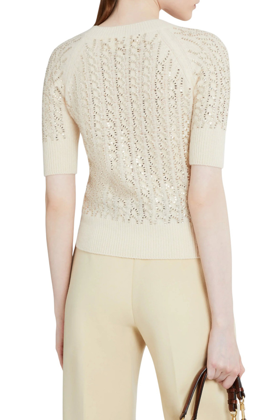 Женский ERMANNO SCERVINO Джемпер из шерсти и кашемира (цвет ), артикул D475L701CTBBW | Фото 3