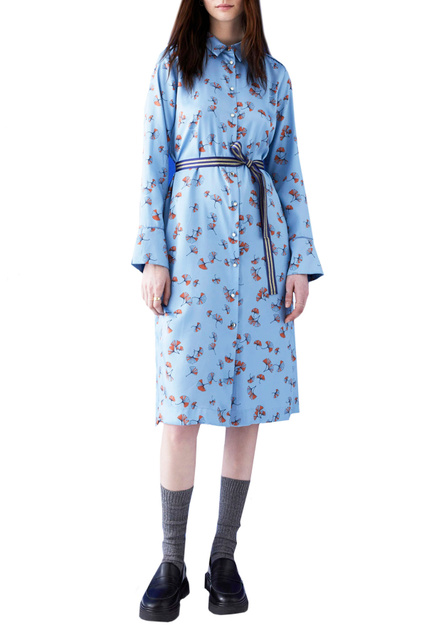 Платье-рубашка BELLI на пуговицах|Основной цвет:Голубой|Артикул:72261826 | Фото 2