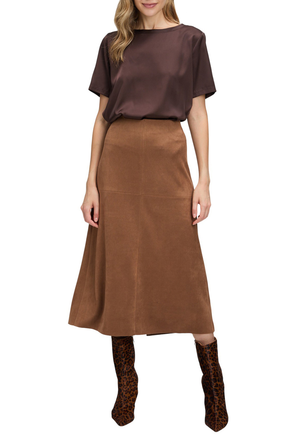 Блузка однотонная|Основной цвет:Коричневый Женский Betty Barclay Блузка однотонная (цвет ), артикул 8921/1038 | Фото 3