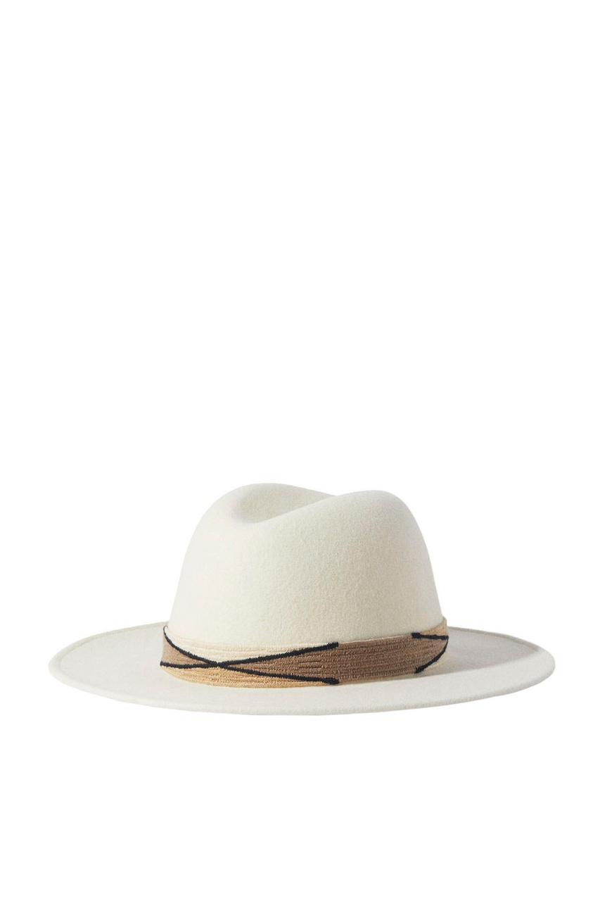 Шляпа из смесовой шерсти|Основной цвет:Кремовый|Артикул:214501 | Фото 1
