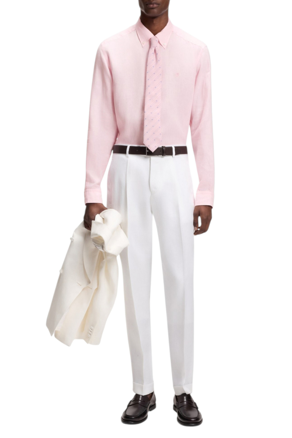 Мужской BOSS Рубашка прямого кроя из льна (цвет ), артикул 50556077 | Фото 2