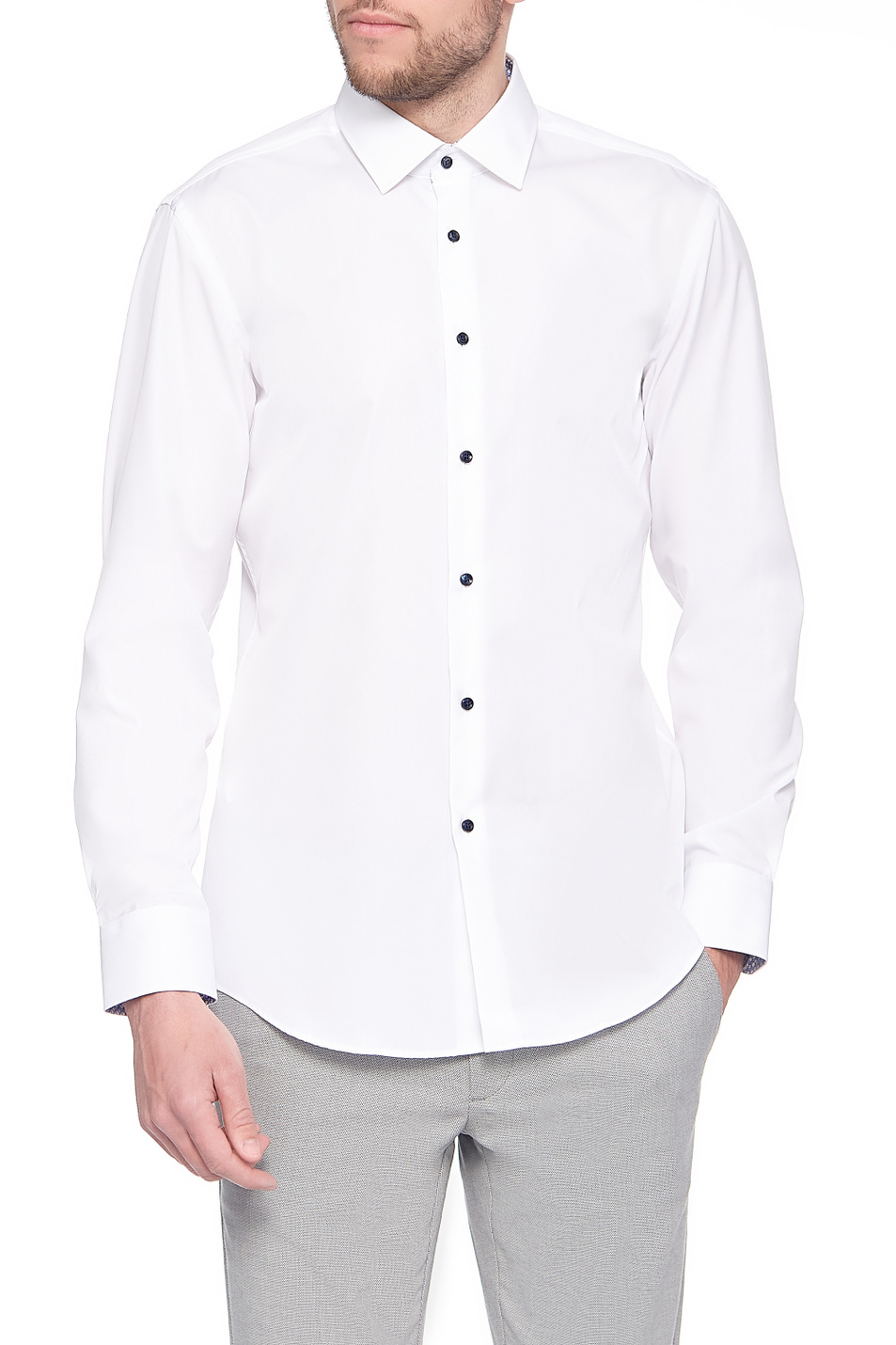 BOSS Рубашка Jorax из натурального хлопка с контрастными пуговицами (цвет ), артикул 50453912 | Фото 1