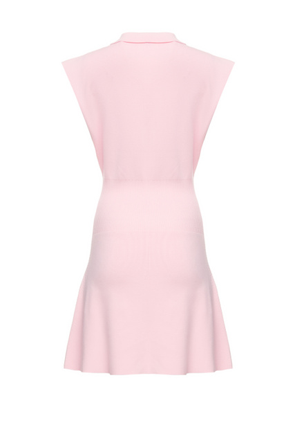 Платье прямого кроя с резинкой на талии|Основной цвет:Розовый|Артикул:50471652 | Фото 2