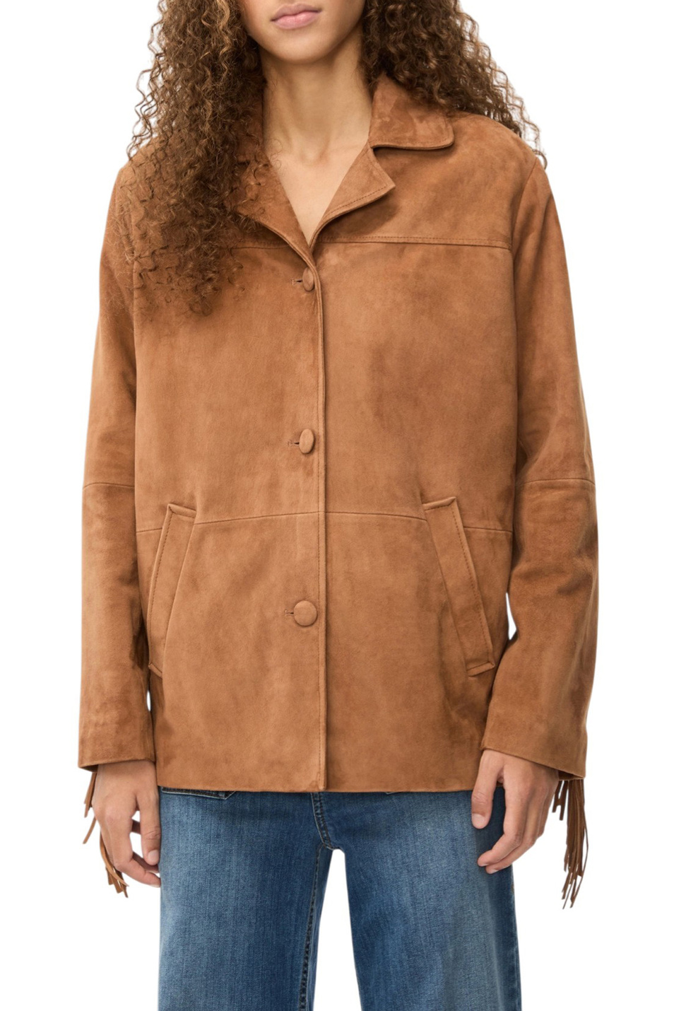 Женский iBLUES Куртка IBLAFONE из натуральной замши (цвет ), артикул 2617441021 | Фото 3