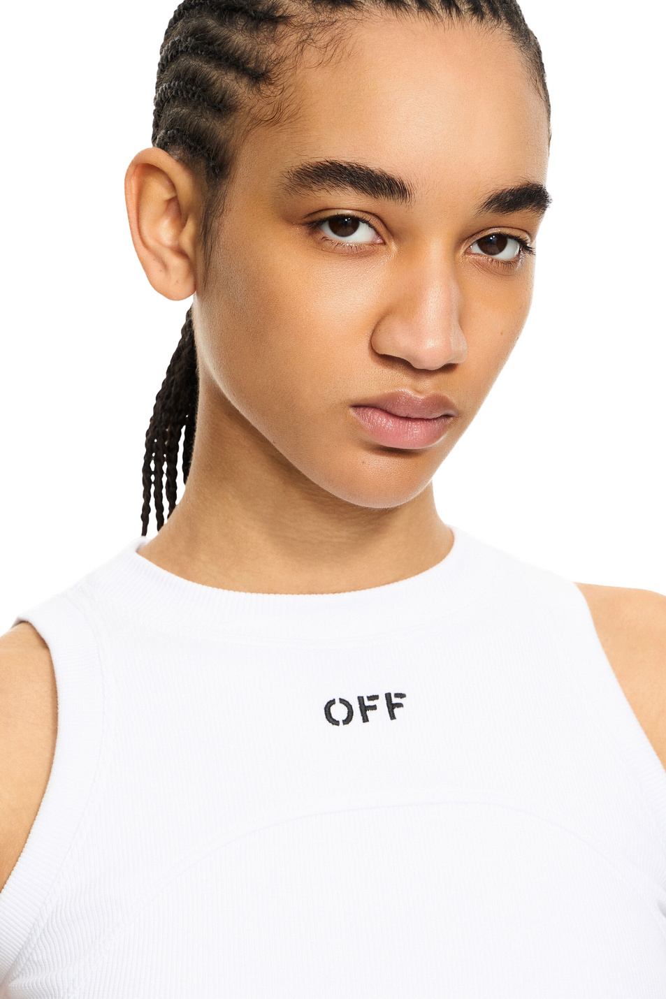 Женский Off-White Топ с логотипом (цвет ), артикул OWAD236C99JER0010110 | Фото 5