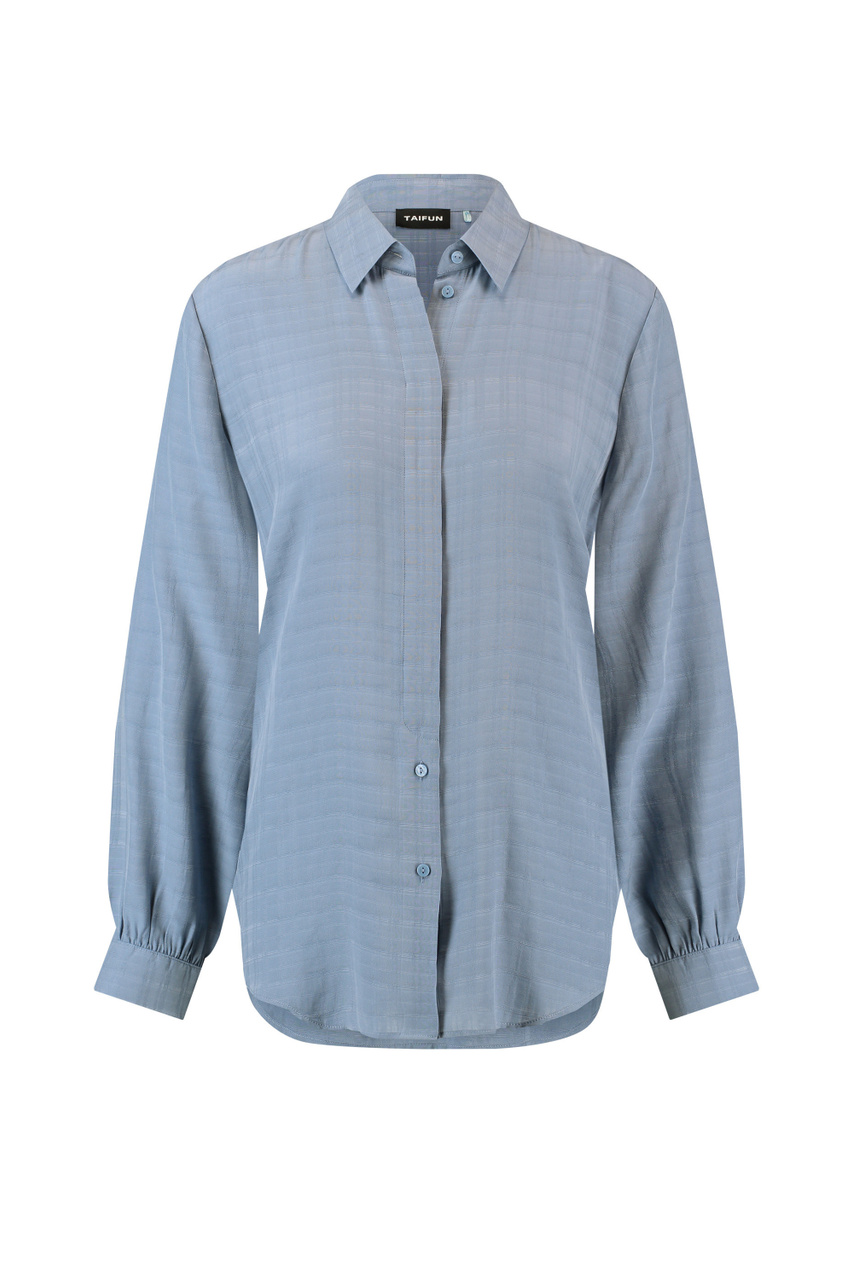 Рубашка свободного кроя|Основной цвет:Синий|Артикул:260017-11211 | Фото 1