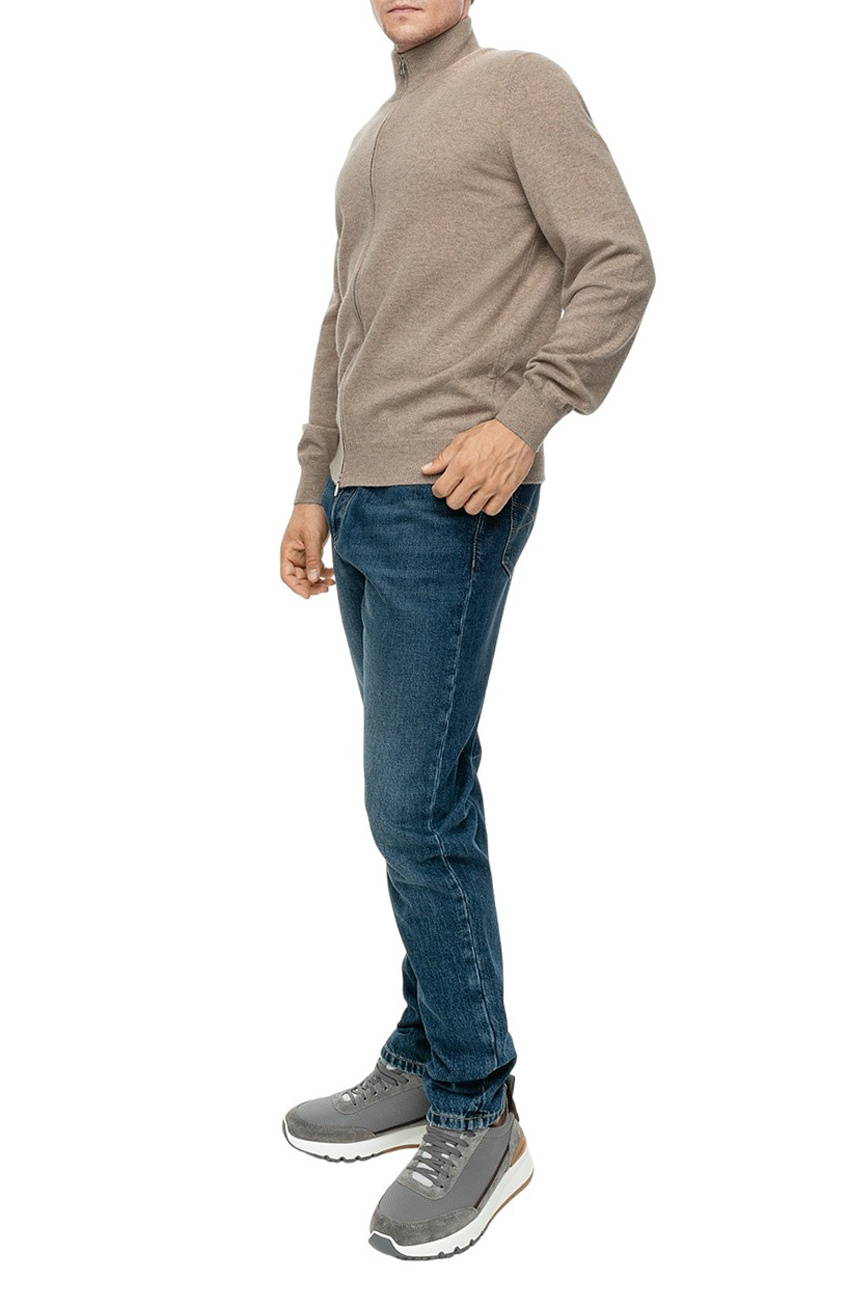 Кардиган из кашемира|Основной цвет:Коричневый Мужской Brunello Cucinelli Кардиган из кашемира (цвет ), артикул M2200106 | Фото 3