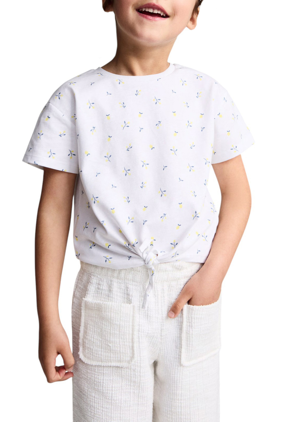 Девочкам Mango Kids Футболка CITRON с принтом (цвет ), артикул 87027900 | Фото 4