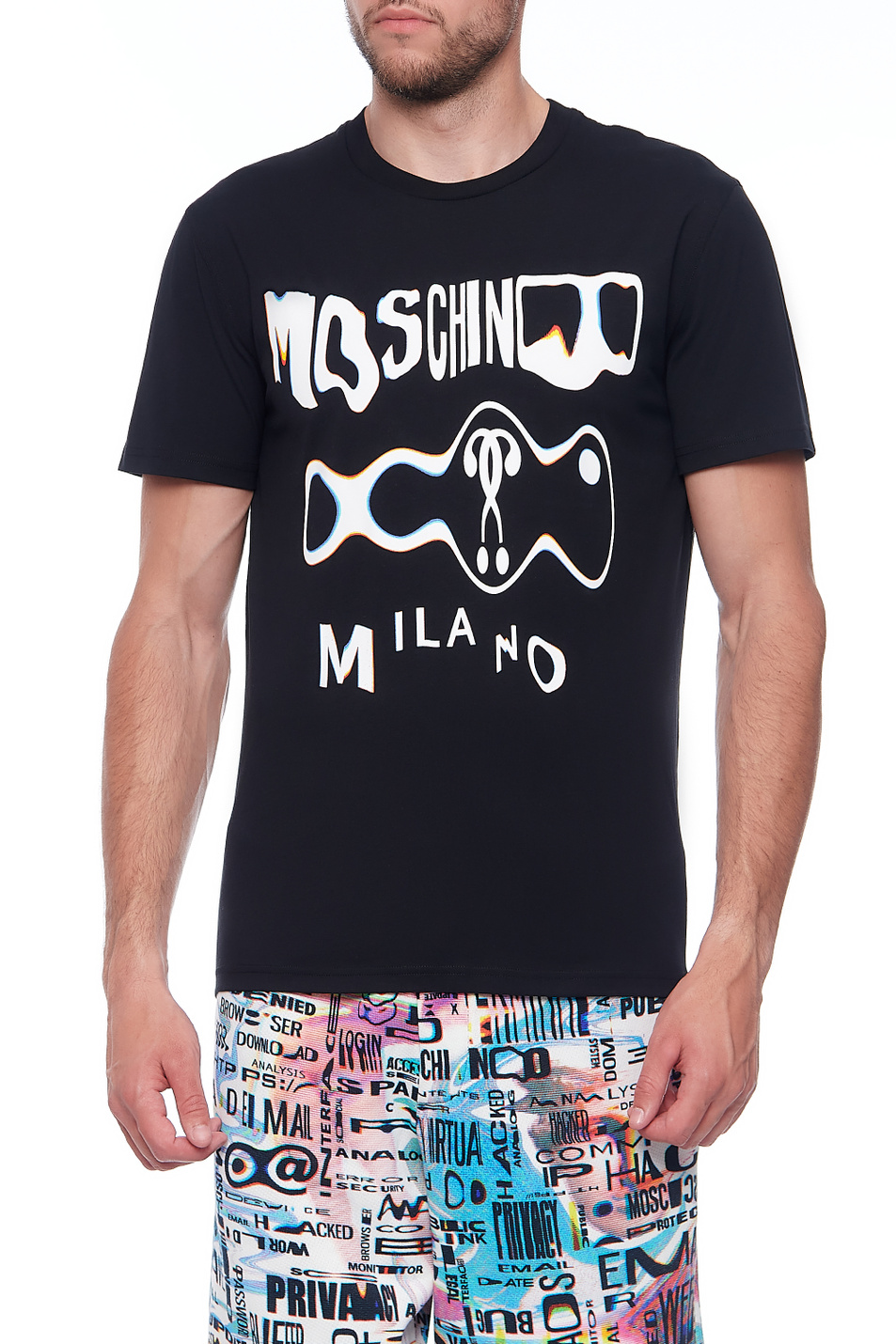 Мужской Moschino Футболка из натурального хлопка с принтом (цвет ), артикул J0704-7040 | Фото 1