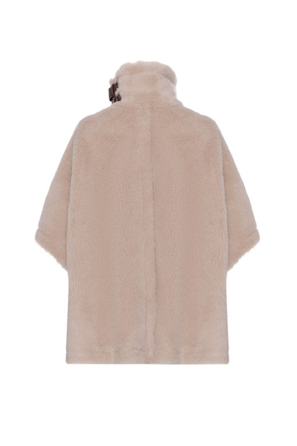 Пальто AGI1 из шерсти с добавлением шелка|Основной цвет:Бежевый|Артикул:47361223 | Фото 2