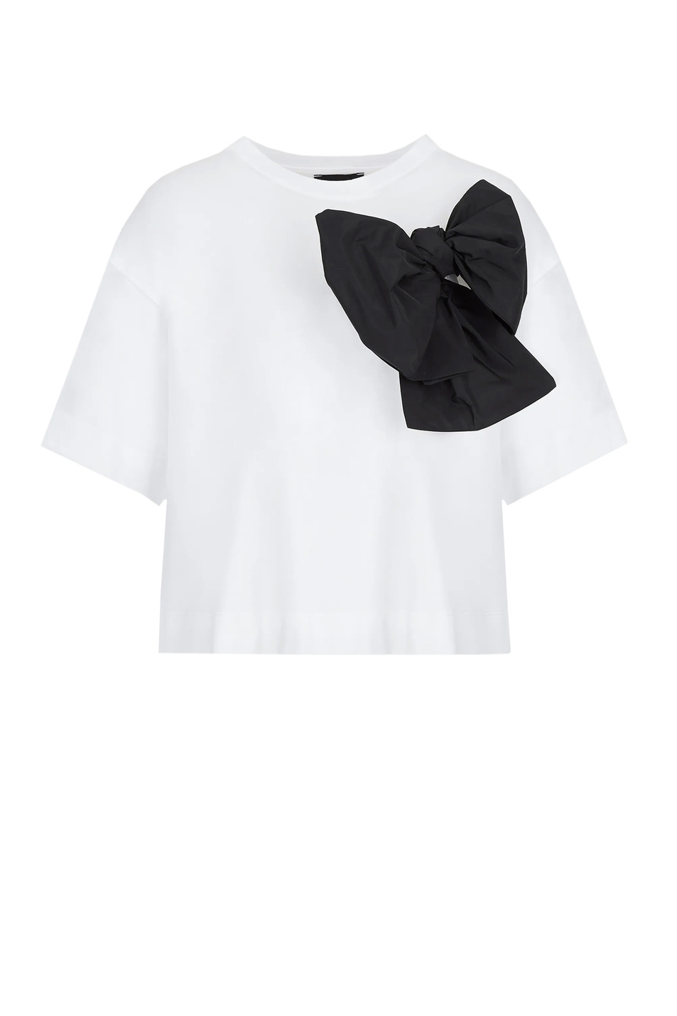 Женский Emporio Armani Футболка с большим бантом из тафты (цвет ), артикул 3L2T7A-2J4EZ | Фото 1
