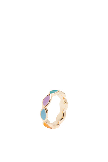 Кольцо с эмалью|Основной цвет:Мультиколор|Артикул:206188 | Фото 1